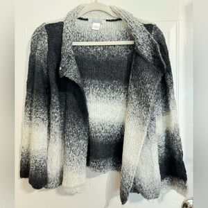 Vintage Linea Donna 1990’s Black, Gray & White Sweater Shrug in Medium